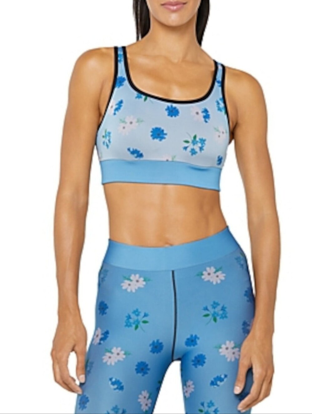 NWOT COR by Ultracor Spring Showers Scoop Neck Sports Bra Sky Blue S